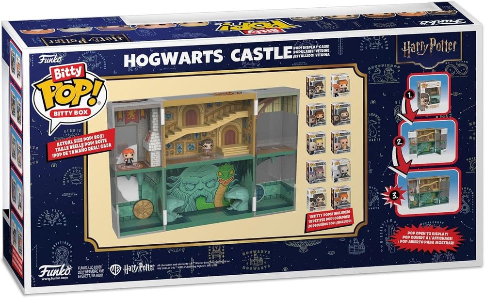 Funko Bitty POP! Harry Potter Castello di Hogwarts Display pieghevole con 2 figure