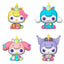 Funko POP! Sanrio Hello Kitty, Cinnamoroll, My Melody e Kuromi in outfit unicorno, confezione da 4 figure, 9 cm