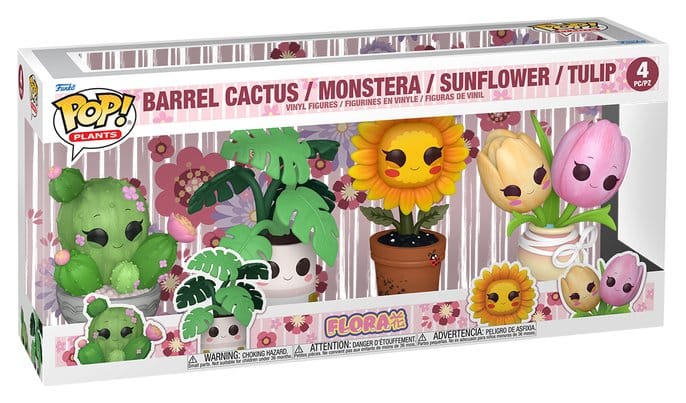 Funko POP! Flora Black Friday 4 Pack – Piante Kawaii, Action Figure in Vinile 9 cm