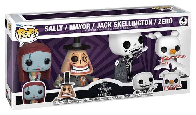 The Nightmare Before Christmas POP! Disney Figure in Vinile 4-Pack Black Friday Bundle 9 cm Funko