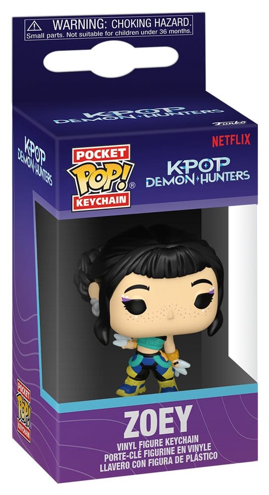 Portachiavi Pop! KPop Demon Hunters Zoey in esposizione da 12 pezzi, 4 cm, Funko