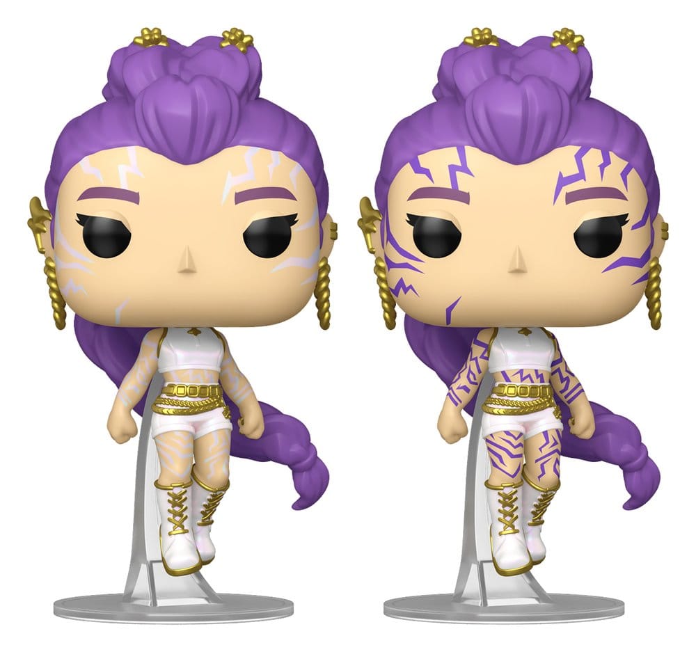 Funko POP! Animation KPop Demon Hunters Rumi con Chase (Glow) - Figura in Vinile 9 cm - Confezione da 6
