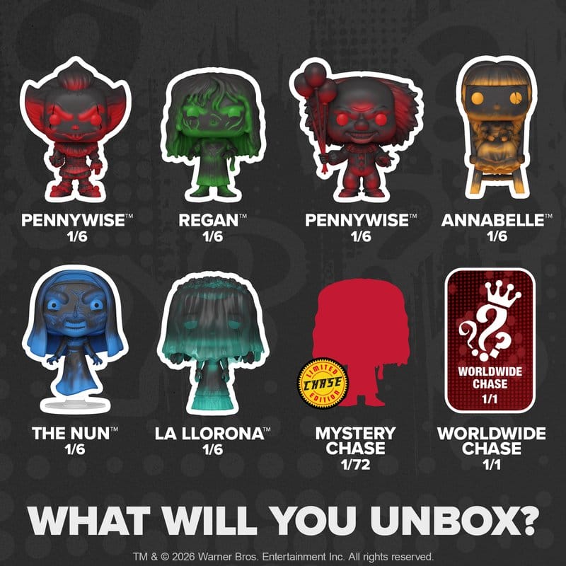 Funko POP! Animation Warner Bros. Horror - Assortimento di 6 Action Figure in Vinile da 9 cm
