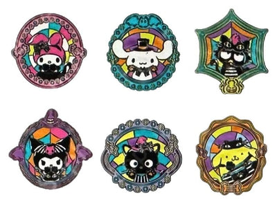 Sanrio by Loungefly Spille Smaltate Blind Box – Vetrata di Hello Kitty e Friends (Confezione da 12)