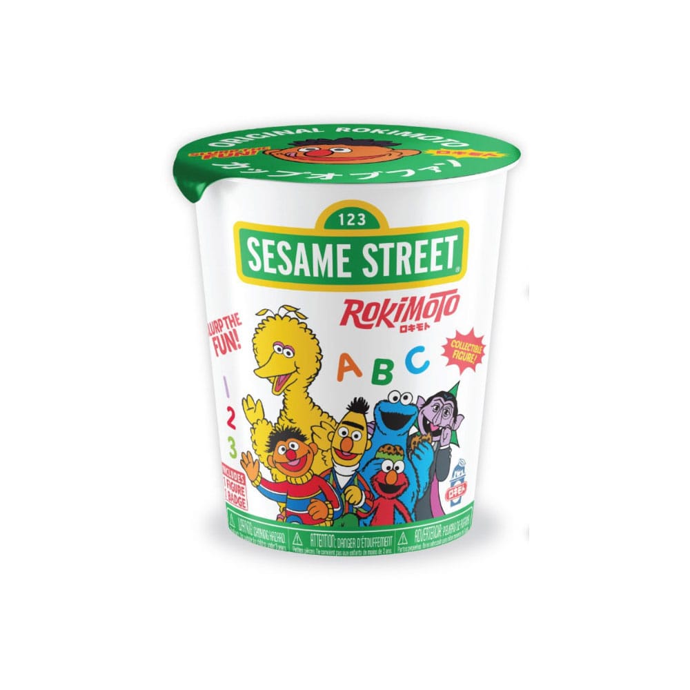 Sesame Street Rokimoto Cup of Fun – Display da 12 buste cieche con minifigure da 10 cm – Funmaker Inc.