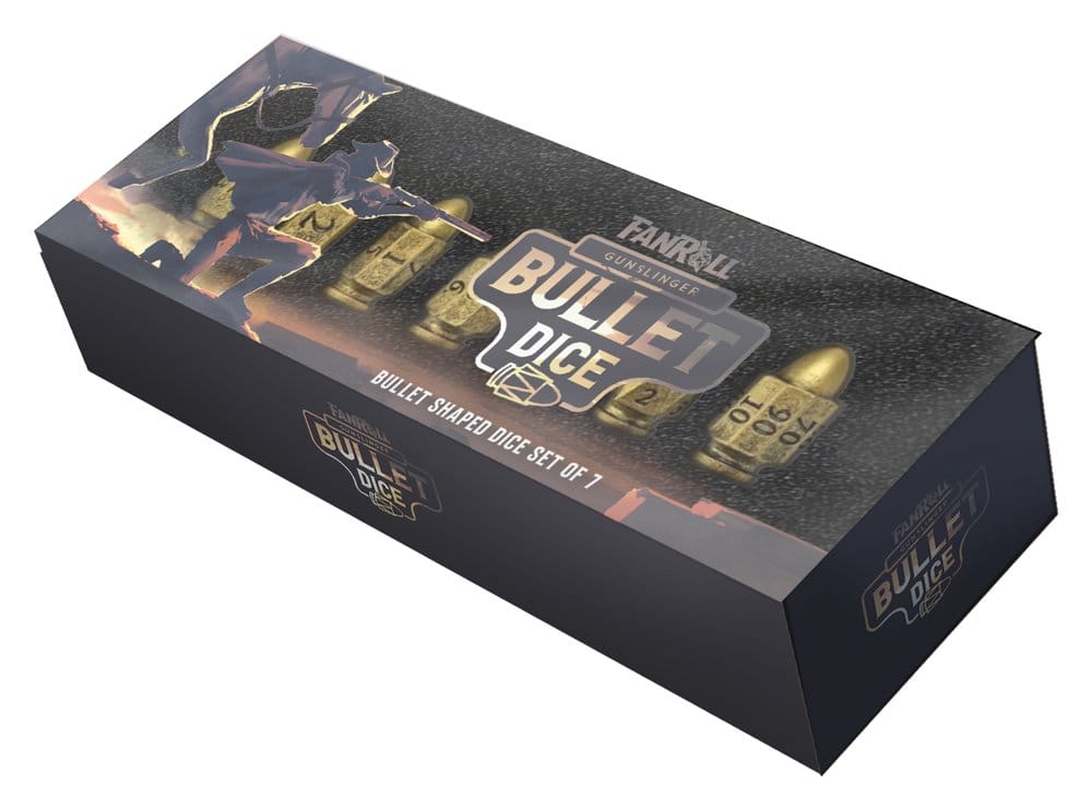 FanRoll Set di Dadi Poliedrici in Resina Bullet Gunslinger (7 pezzi)