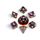 FanRoll Mini Dice Set Stardust Supervolcano, set di 7 dadi poliedrici da 10 mm