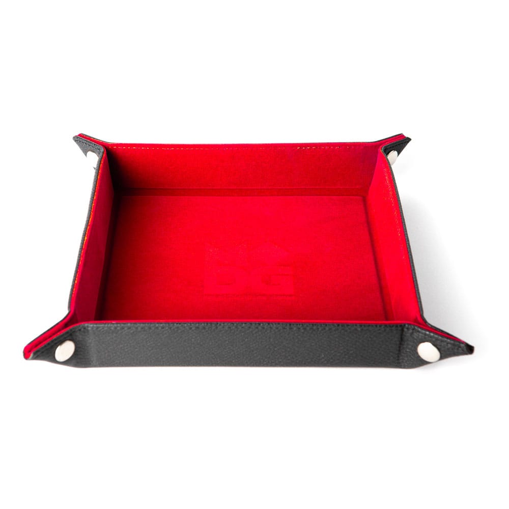 FanRoll Portadadi Pieghevole in Velluto Rosso - 25x25 cm