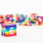 Set di 7 Dadi in Silicone Sharp Edge Rainbow FanRoll