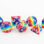 Set di 7 Dadi in Silicone Sharp Edge Rainbow FanRoll
