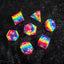 Set di 7 Dadi in Silicone Sharp Edge Rainbow FanRoll