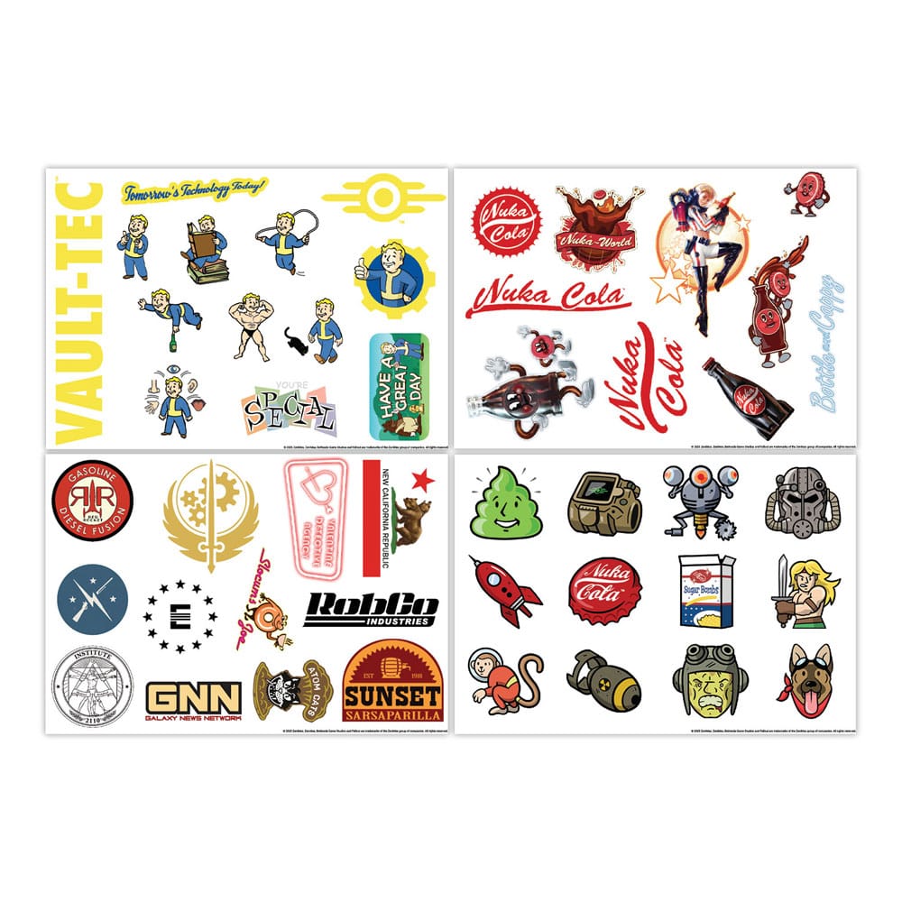 Fallout Tech Sticker Pack – 4 fogli di adesivi riutilizzabili Fanattik