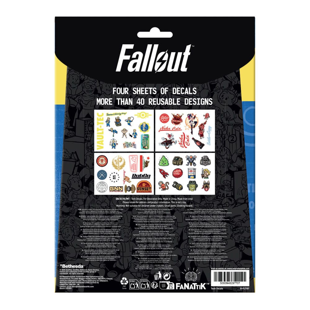 Fallout Tech Sticker Pack – 4 fogli di adesivi riutilizzabili Fanattik