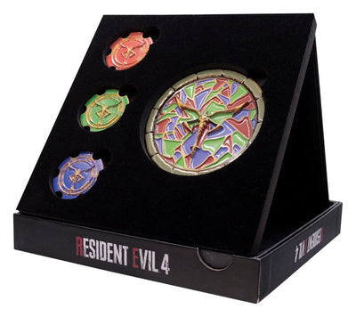 Resident Evil 4 Set Medaglioni Puzzle Chiesa Replica Collezionabile FaNaTtik