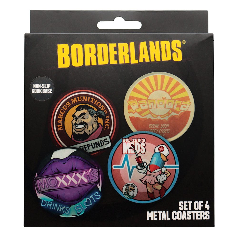 Borderlands 4-Pack Sottobicchieri Metallici – Fanattik