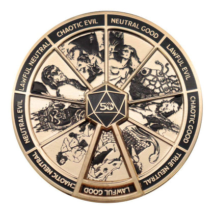 Dungeons & Dragons Pin Badge Alignment Spinner Coloured Limited Edition
