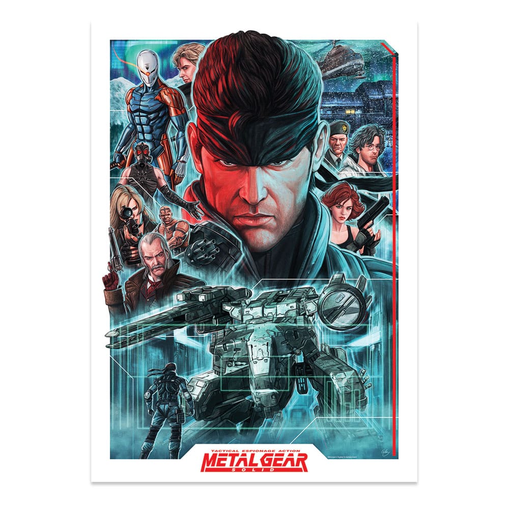 Metal Gear Solid Stampa d'Arte Montage Edizione Limitata 42 x 30 cm Fanattik