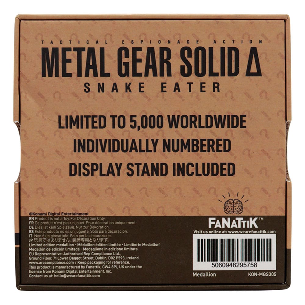 Medaglione Metal Gear Solid Delta Cobra Unit Edizione Limitata Fanattik