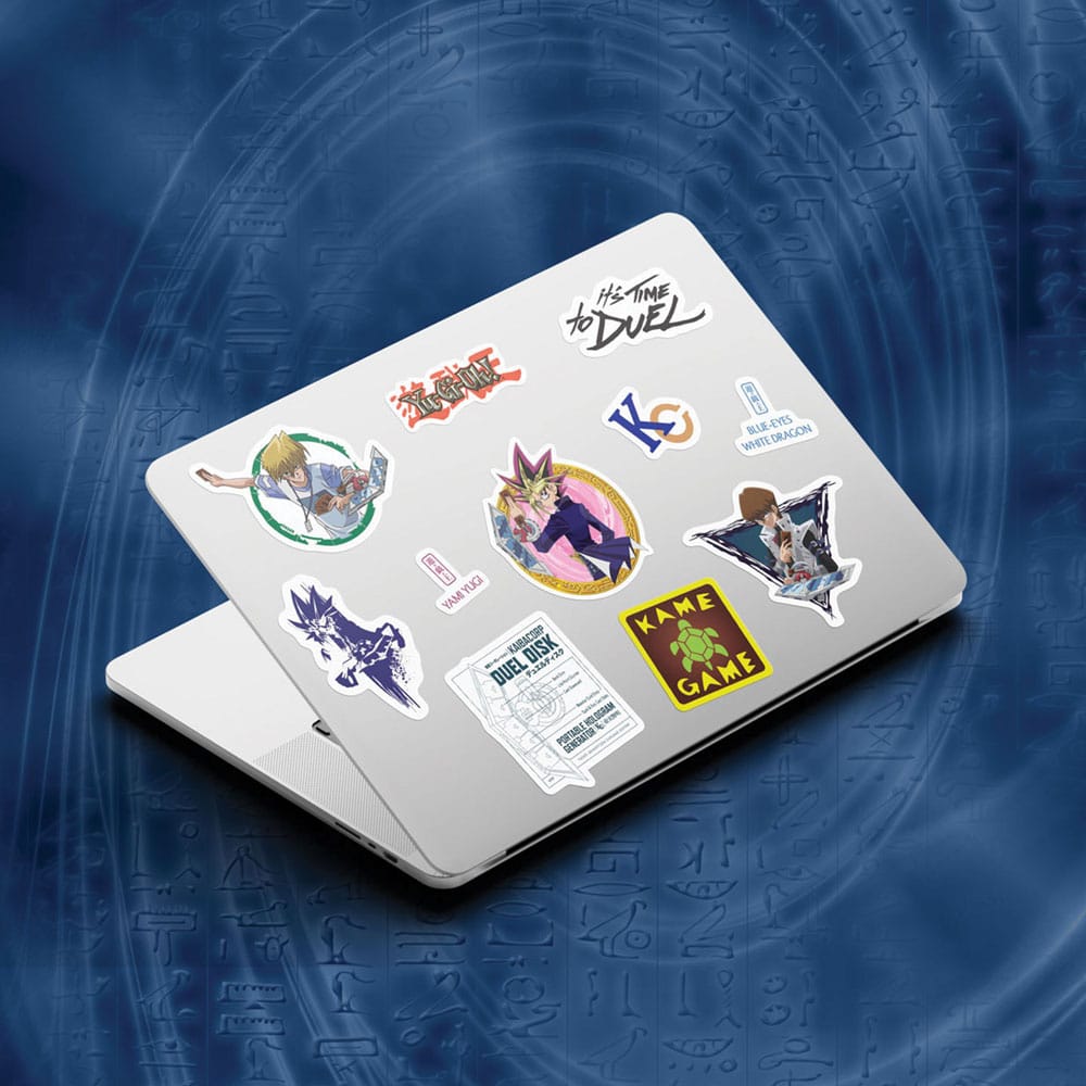 Yu-Gi-Oh! Adesivi Tecnologici - 4 Fogli di Sticker in Vinile Riutilizzabili