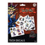 Yu-Gi-Oh! Adesivi Tecnologici - 4 Fogli di Sticker in Vinile Riutilizzabili