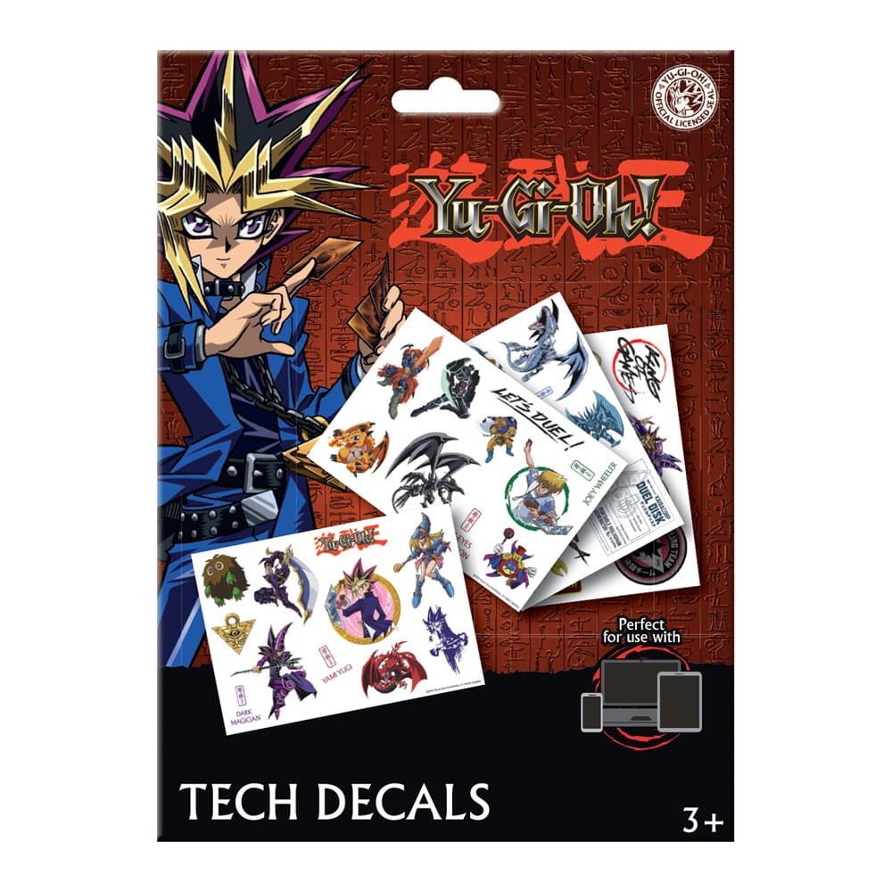 Yu-Gi-Oh! Adesivi Tecnologici - 4 Fogli di Sticker in Vinile Riutilizzabili