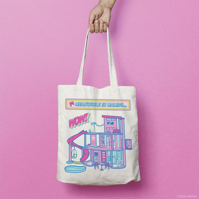Barbie Malibu DreamHouse Borsa a Tote in Cotone Fanattik