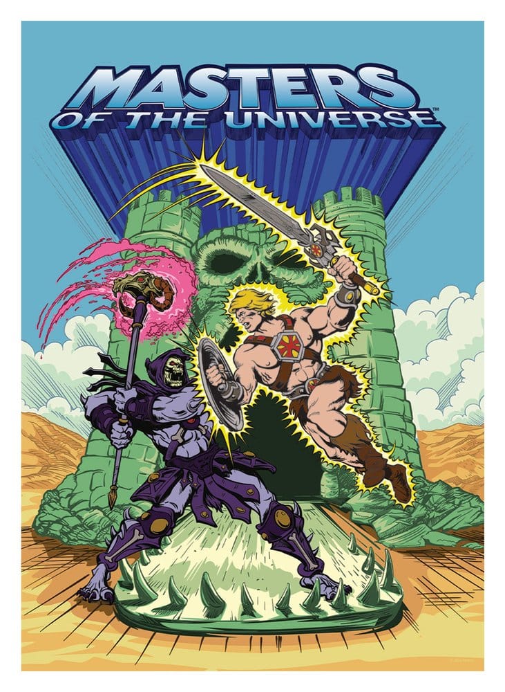 Masters of the Universe Stampa d'Arte He-Man & Skeletor Edizione Limitata 42 x 30 cm
