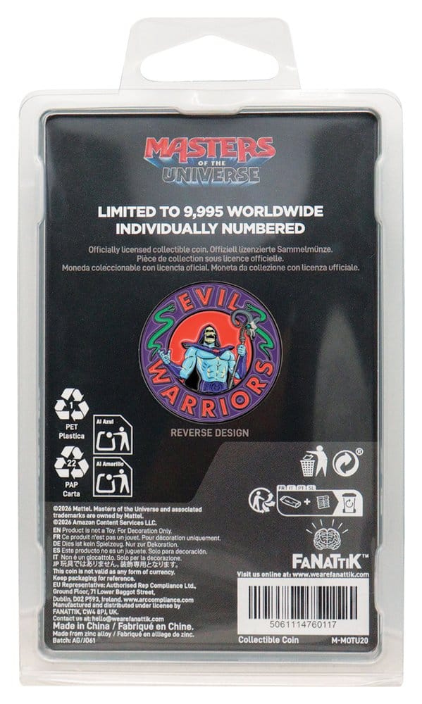 Moneta Collezionabile Masters of the Universe 2026 He-Man e Skeletor Edizione Limitata FaNaTtik
