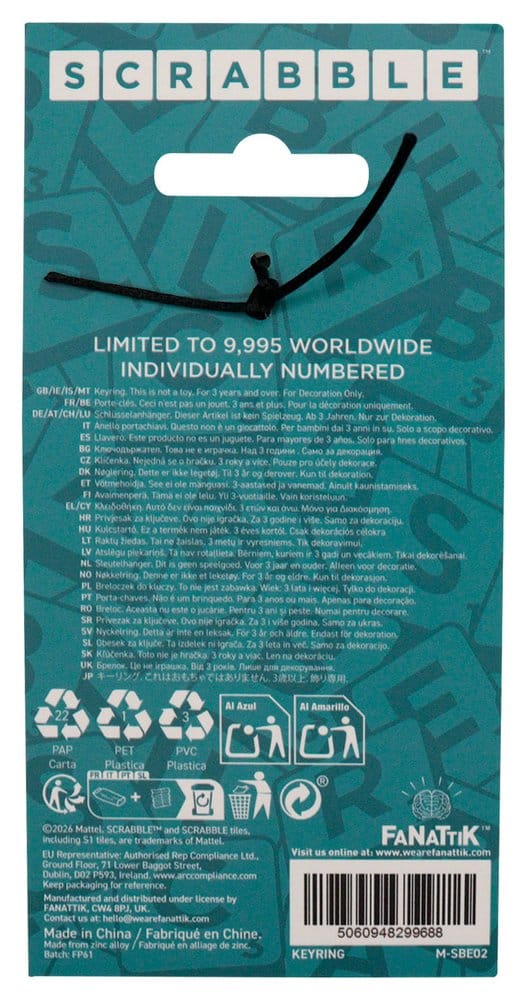 Portachiavi Scrabble Keys edizione limitata FaNaTtik