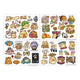 Fuzzballs Tech Sticker Pack – 4 fogli di adesivi per laptop, telefono e console