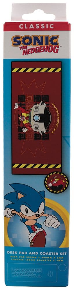 Sonic - Set tappetino da scrivania e sottobicchiere Dr. Eggman - Fanattik