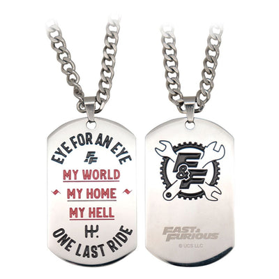 Fast & Furious Dog Tag con catena a sfera – Fanattik – Edizione limitata numerata