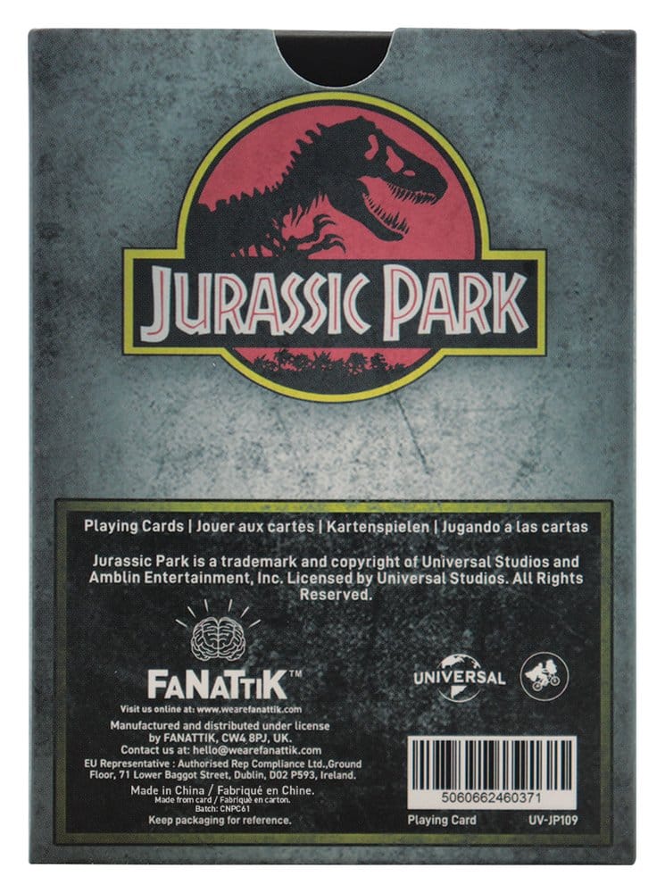 Jurassic Park Set Regalo Dino con Portachiavi, Spilla e Carte da Gioco FaNaTtik