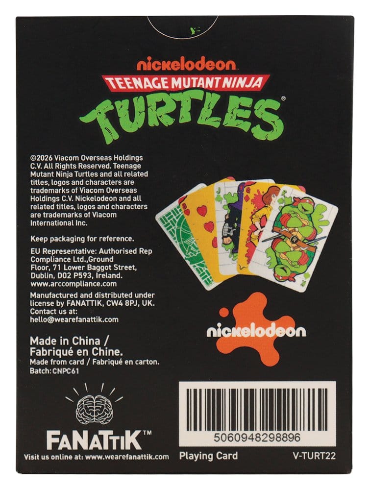 Carte da Gioco Tartarughe Ninja con Display da 12 Mazzi FaNaTtik
