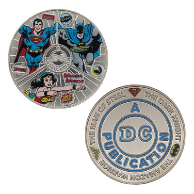 Moneta Collezionabile DC Comics 90° Anniversario – Wonder Woman, Superman e Batman – Fanattik