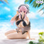 Statua in PVC Super Sonico Noodle Stopper Costume da Bagno Nero 10 cm Furyu