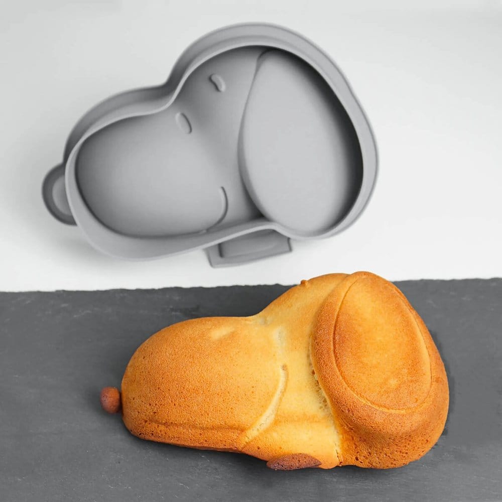Teglia da forno in silicone Snoopy grigio – Peanuts, Geda Labels
