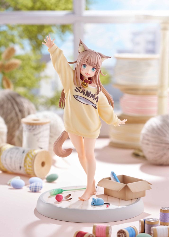 My Cat Is a Kawaii Girl Statua 1/6 Kinako Play With Ver. AmiAmi Limited Edition 21 cm Golden Head