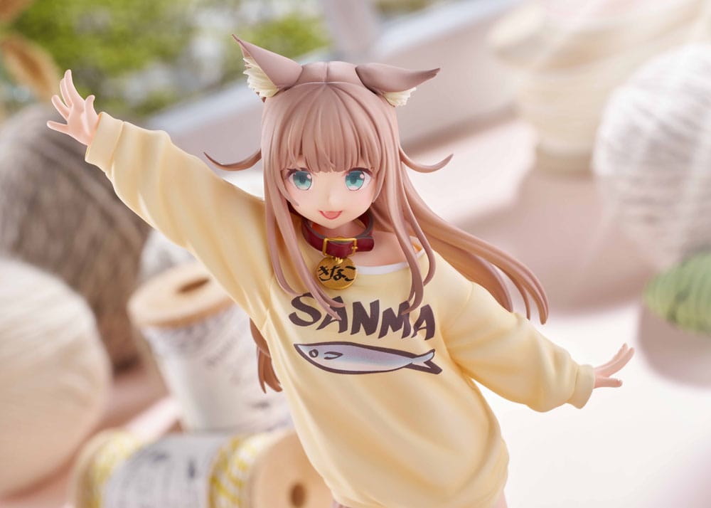 My Cat Is a Kawaii Girl Statua 1/6 Kinako Play With Ver. AmiAmi Limited Edition 21 cm Golden Head