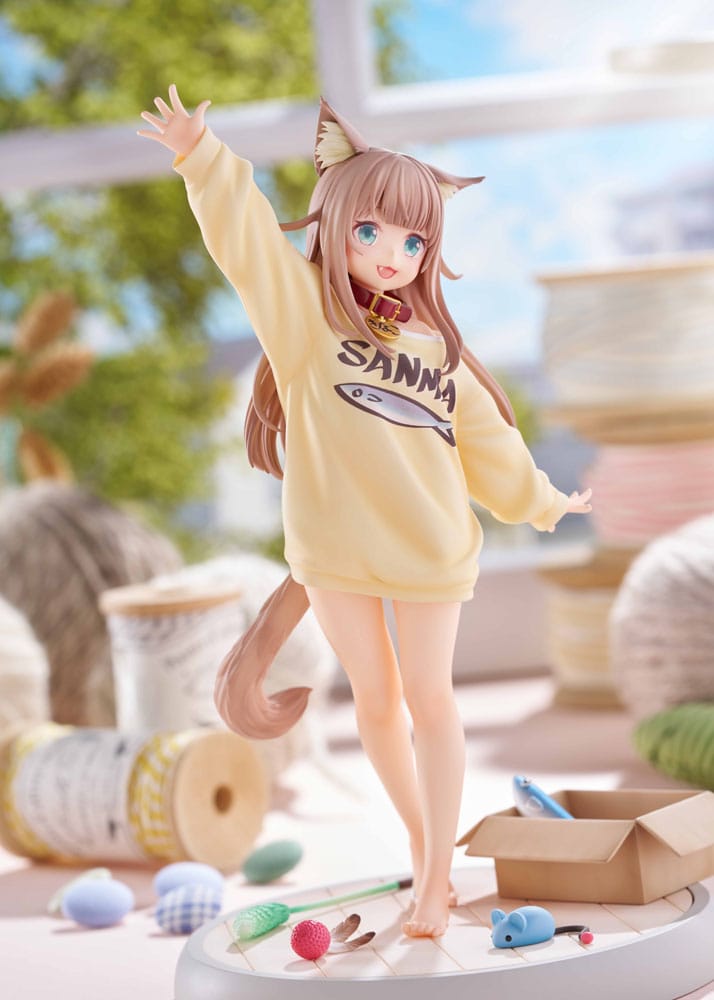 My Cat Is a Kawaii Girl Statua 1/6 Kinako Play With Ver. AmiAmi Limited Edition 21 cm Golden Head
