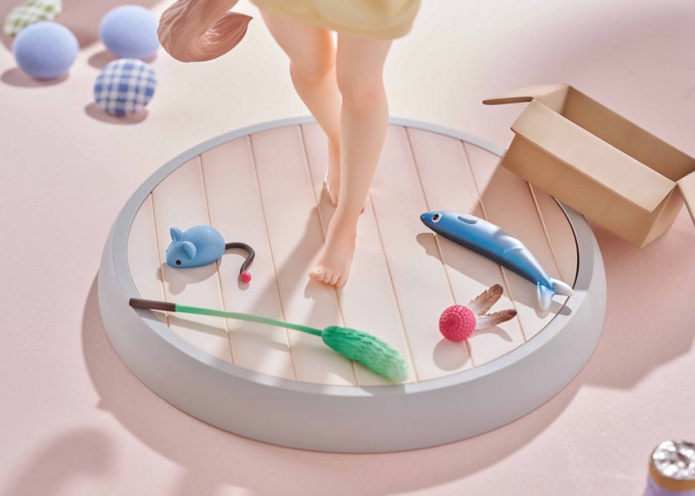 My Cat Is a Kawaii Girl Statua 1/6 Kinako Play With Ver. AmiAmi Limited Edition 21 cm Golden Head