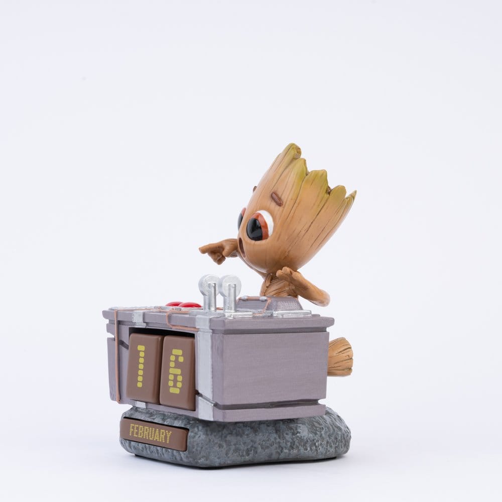 Marvel Calendario Perpetuo 3D Groot con Pulsante Teschio 12 cm - Grupo Erik