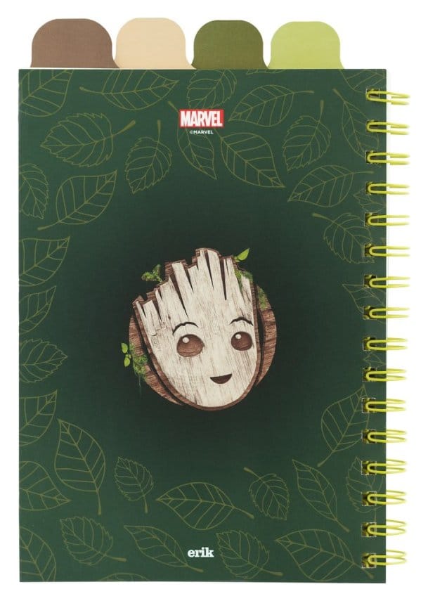 Quaderno Marvel Groot A5 con divisori, 160 pagine – Grupo Erik