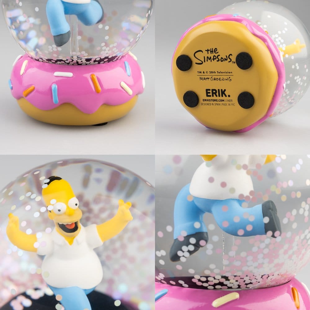 The Simpsons Palla di Vetro Homer Simpson con Ciambella 10 cm - Grupo Erik