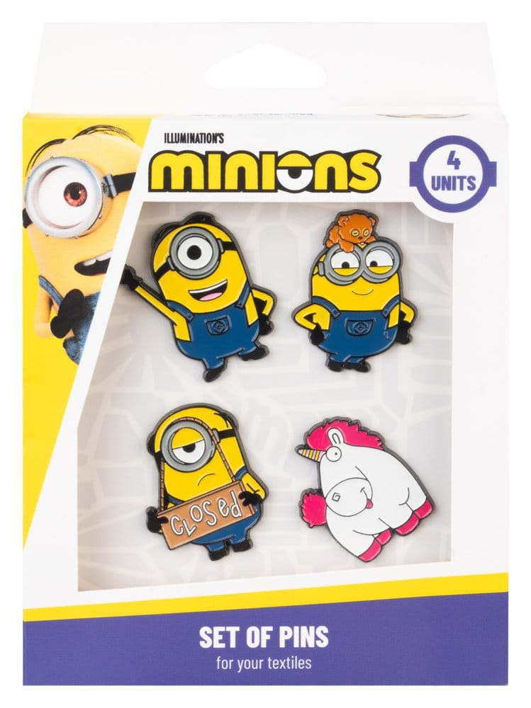 Minions Spille da collezione, Set da 4 – Grupo Erik
