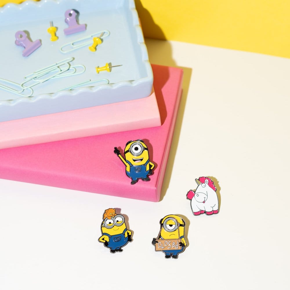 Minions Spille da collezione, Set da 4 – Grupo Erik