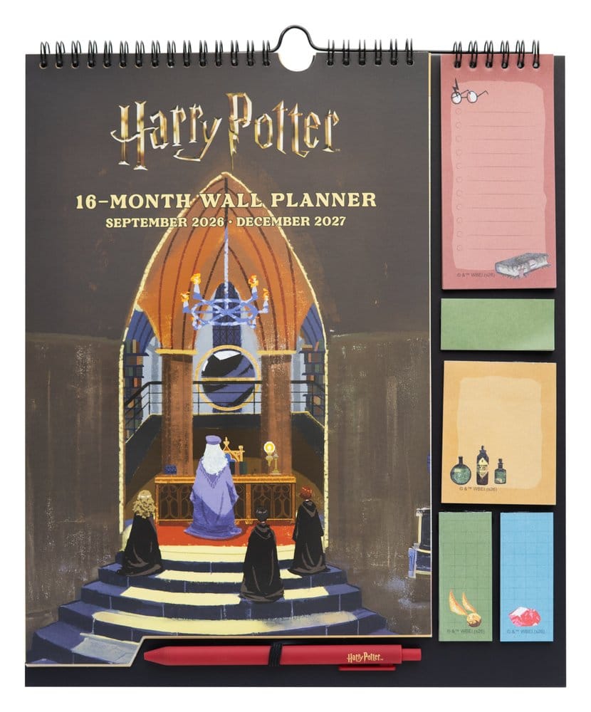 Harry Potter Calendario Murale 2026/27 30x34 cm - Planner con Adesivi, Gruppo Erik
