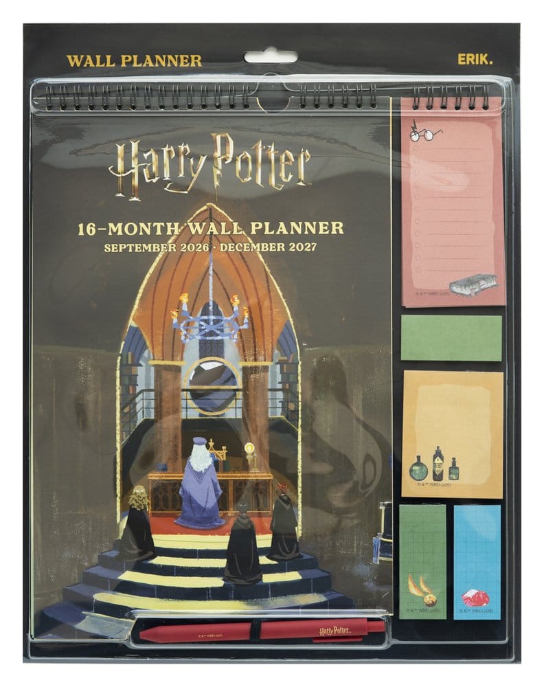 Harry Potter Calendario Murale 2026/27 30x34 cm - Planner con Adesivi, Gruppo Erik