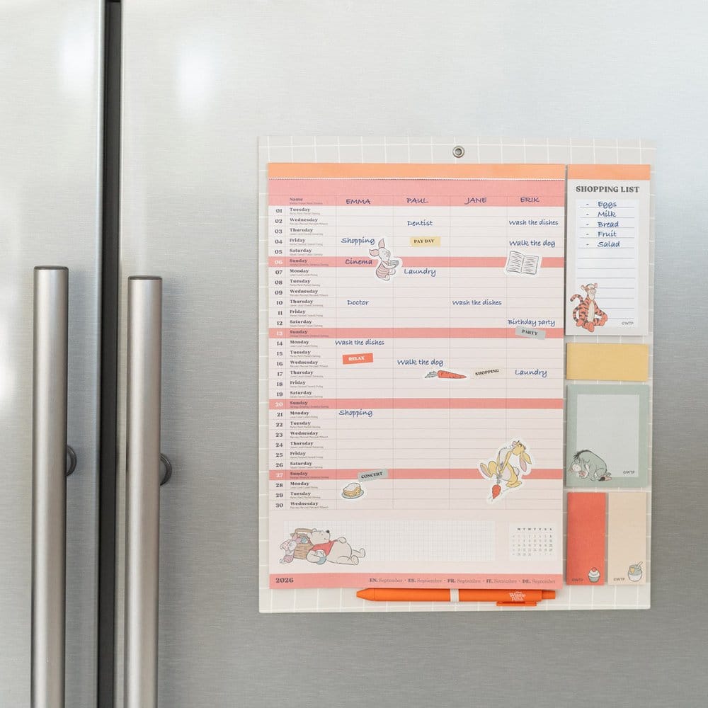Winnie the Pooh Magnetic Planner 2026/27 30 x 35 cm - Grupo Erik