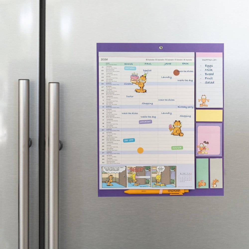 Garfield Magnetic Planner 2026/27 30x35 cm - Grupo Erik